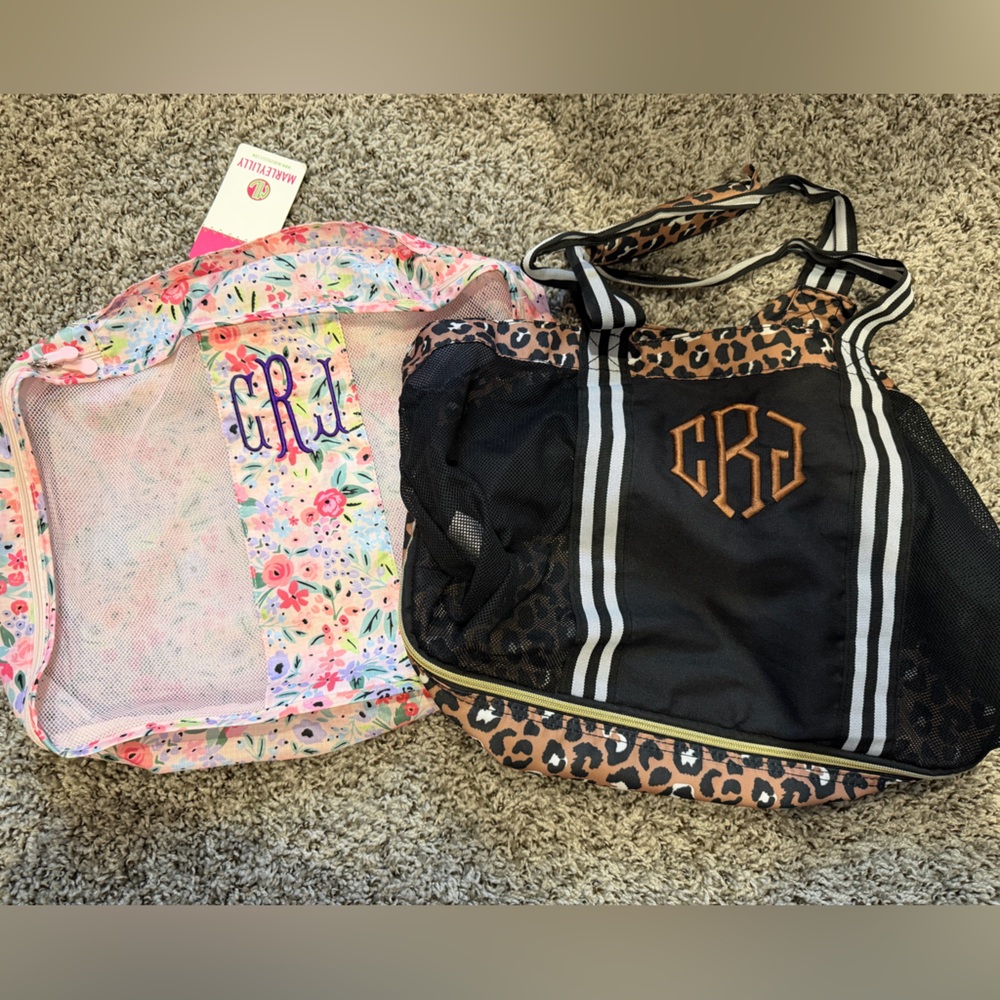 Marleylilly Floral Packing Cube & Beach Bag with Personalized Monogram CJR